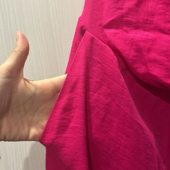 Anthropologie Maeve Womens Size 4 Pink Brin Strapless Cropped Tie Front Jumpsuit - Picture 6 of 10